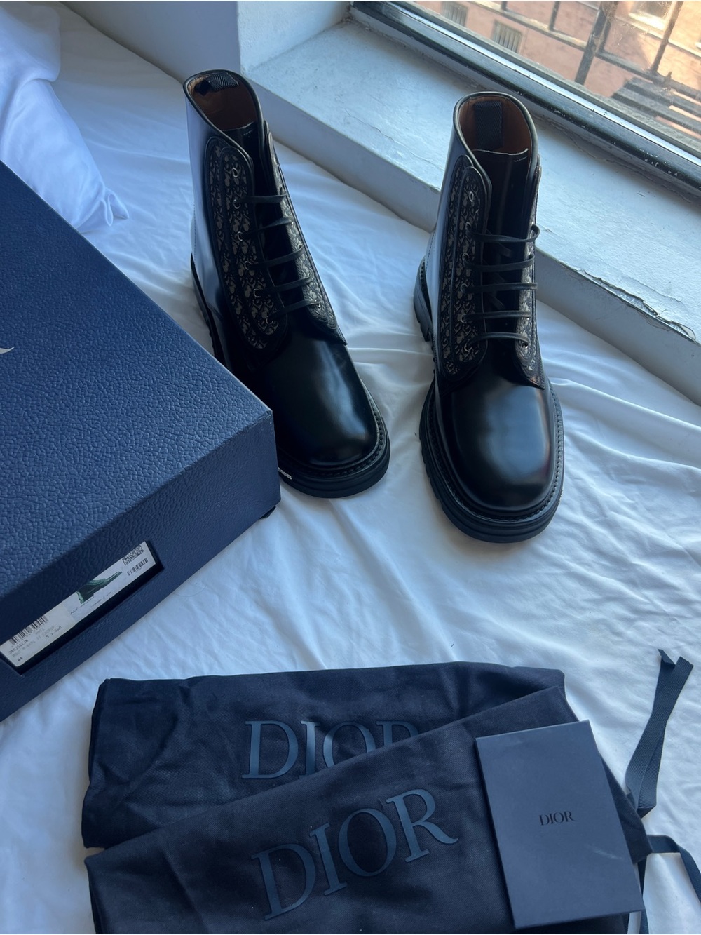 BNIB Authentic Christian Dior homme Explorer Combat Boots Leather Oblique 44 11 - Picture 9 of 14